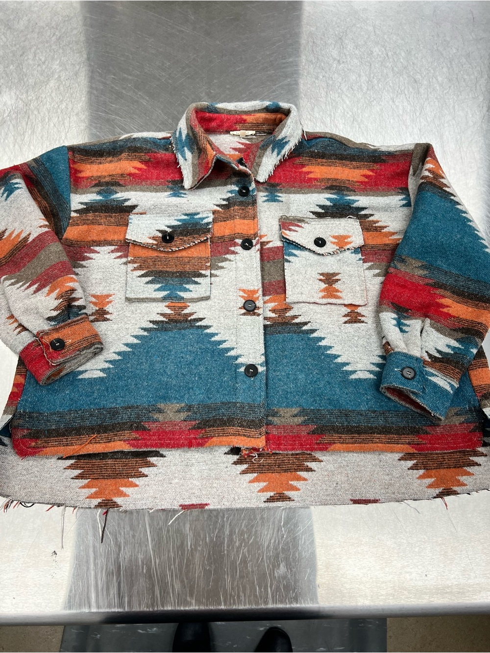 LA MIEL Oversized Fall Southwestern Jacket Shirt Women’s L